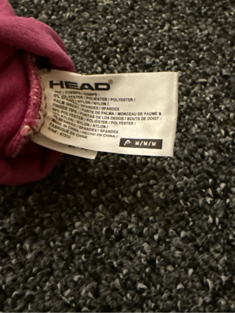 Pink Head Logo Fleece Gloves